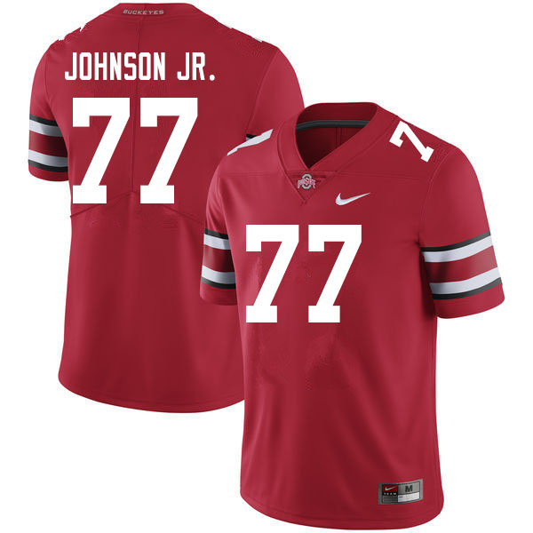 Men #77 Paris Johnson Jr. Ohio State Buckeyes College Football Jerseys Sale-Scarlet